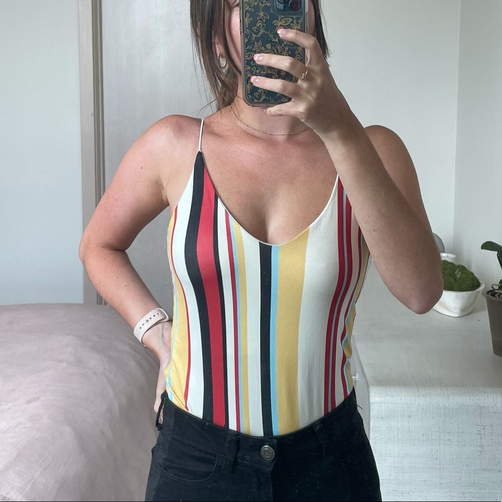striped bodysuit